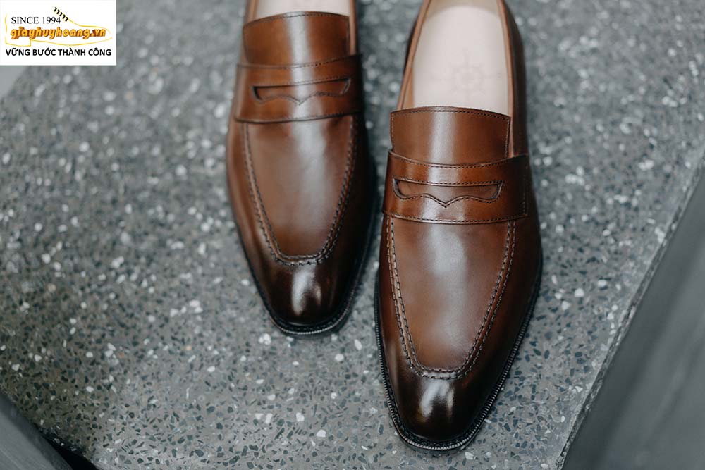 19 mẫu giày lười Loafer nam da bò đẹp thủ công cao cấp - giayhuyhoang
