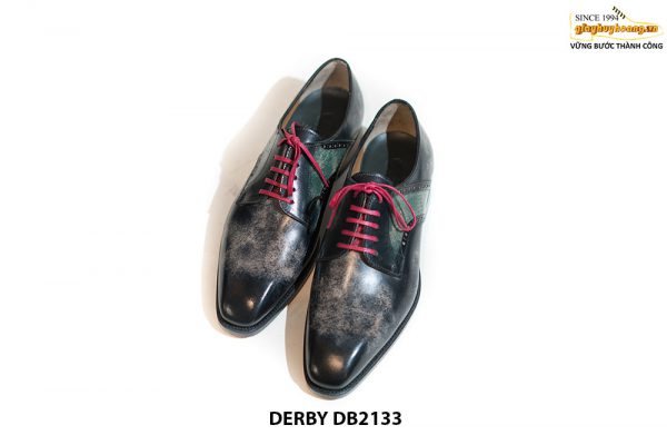Giày tây nam buộc dây vẽ màu thủ công Derby DB2133 001