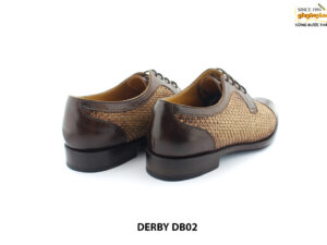 [Outlet size 42] Giày da nam phối da đan xen Derby DB02 005