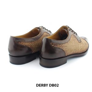 [Outlet size 42] Giày da nam phối da đan xen Derby DB02 005