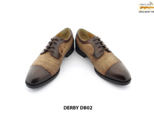 [Outlet size 42] Giày da nam phối da đan xen Derby DB02 004