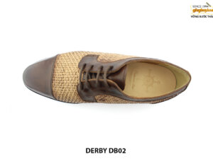 [Outlet size 42] Giày da nam phối da đan xen Derby DB02 002