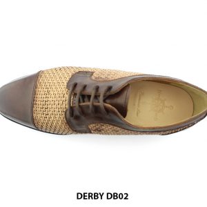 [Outlet size 42] Giày da nam phối da đan xen Derby DB02 002