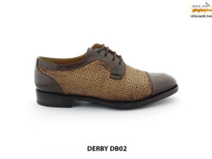 [Outlet size 42] Giày da nam phối da đan xen Derby DB02 001