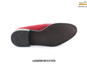[Outlet Size 39] Giày lười nam da lộn đỏ đô loafer NY315TD 006
