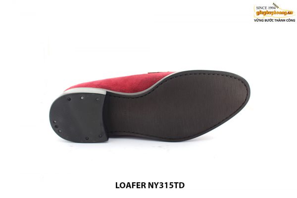 [Outlet Size 39] Giày lười nam da lộn đỏ đô loafer NY315TD 006