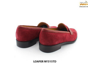 [Outlet Size 39] Giày lười nam da lộn đỏ đô loafer NY315TD 005