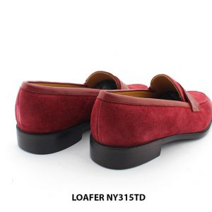 [Outlet Size 39] Giày lười nam da lộn đỏ đô loafer NY315TD 005
