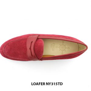 [Outlet Size 39] Giày lười nam da lộn đỏ đô loafer NY315TD 002