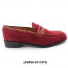 [Outlet Size 39] Giày lười nam da lộn đỏ đô loafer NY315TD 001
