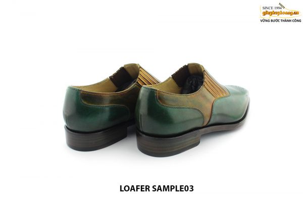 [Outlet Size 40] Giày lười nam đánh Patina xanh loafer SAMPLE 005