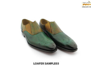 [Outlet Size 40] Giày lười nam đánh Patina xanh loafer SAMPLE 003