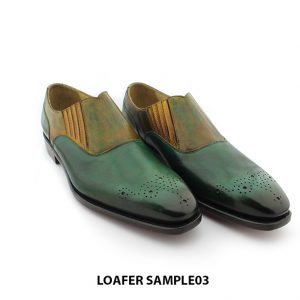 [Outlet Size 40] Giày lười nam đánh Patina xanh loafer SAMPLE 003