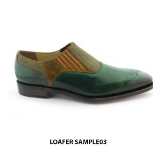 [Outlet Size 40] Giày lười nam đánh Patina xanh loafer SAMPLE 001