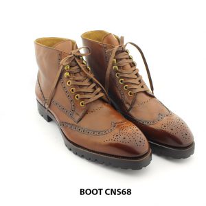 [Outlet size 47] Giày da nam Boot buộc dây CNS86 003