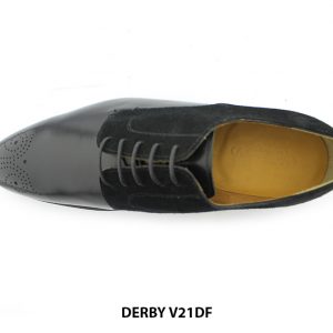 Giày da nam phối da lộn cao cấp Derby V21DF 002