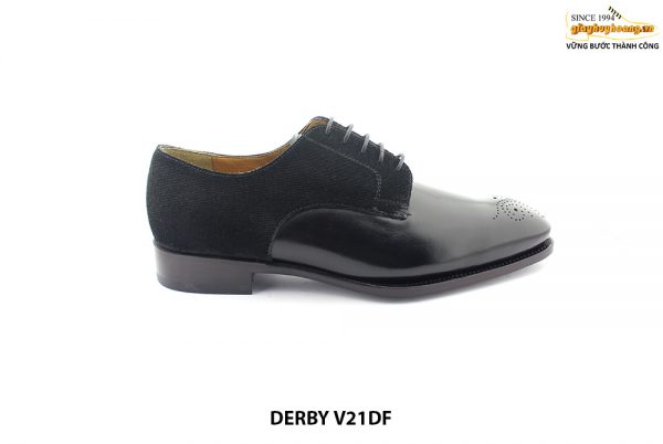 Giày da nam phối da lộn cao cấp Derby V21DF 001