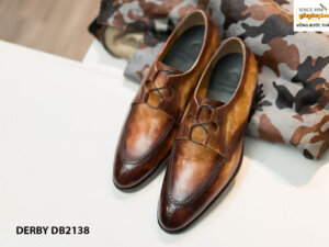 Giày tây nam handmade đánh Patina Derby DB2138 001