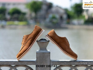 Giày da nam da lộn đế cao su Derby DB2143 005