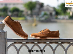Giày da nam da lộn đế cao su Derby DB2143 002