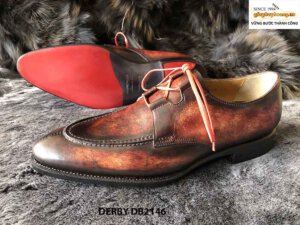 Giày da nam đánh màu kiểu ngọn lửa Derby DB2146 003