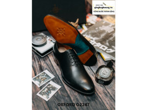 Giày da nam không hoạ tiết Oxford Wholecut O2247 003