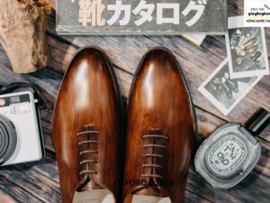 Giày da nam cao cấp Oxford Wholecut O2248 006