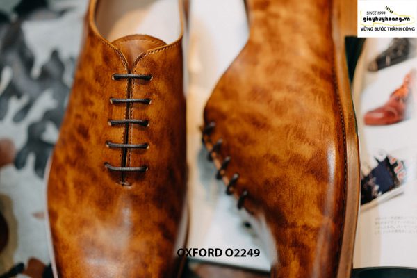 Giày da nam đánh màu đóm đóm Oxford Wholecut O2249 004