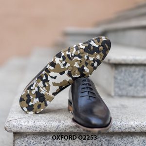Giày da nam wholecut da trơn Oxford O2253 003