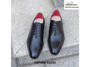 Giày da nam wholecut da trơn Oxford O2253 001
