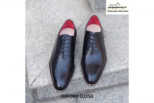 Giày da nam wholecut da trơn Oxford O2253 001
