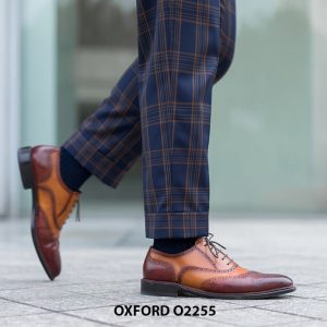 Giày tây nam Wingtips phối màu Oxford O2255 004