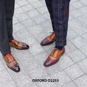 Giày tây nam Wingtips phối màu Oxford O2255 002