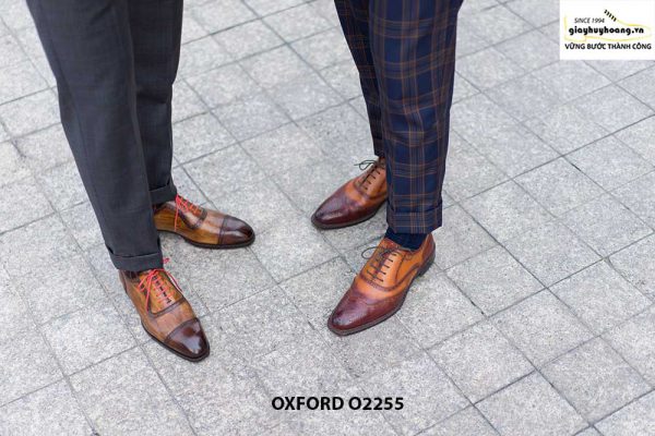 Giày tây nam Wingtips phối màu Oxford O2255 002