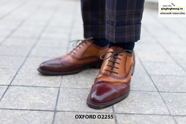 Giày tây nam Wingtips phối màu Oxford O2255 001
