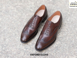Giày da nam hàng hiệu wingtips Oxford O2260 001