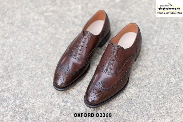Giày da nam hàng hiệu wingtips Oxford O2260 001