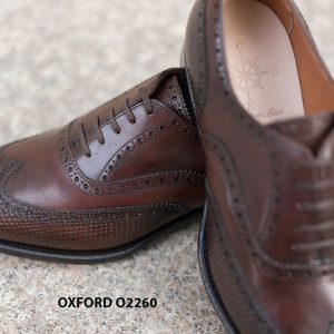 Giày da nam hàng hiệu wingtips Oxford O2260 005