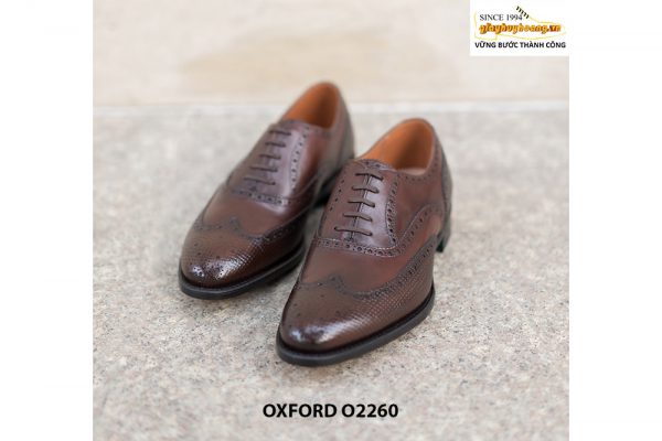 Giày da nam hàng hiệu wingtips Oxford O2260 002