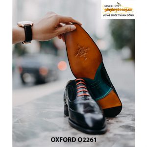 Giày da nam Wingtips màu đen Oxford O2261 003