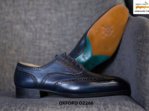 Giày da nam màu xanh navy Oxford O2266 004