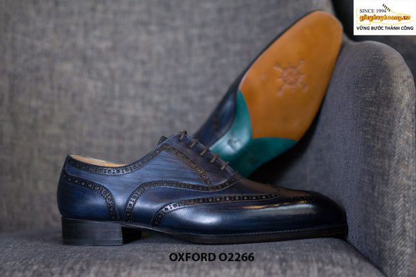 Giày da nam màu xanh navy Oxford O2266 004