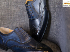 Giày da nam màu xanh navy Oxford O2266 003