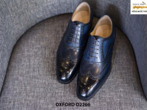 Giày da nam màu xanh navy Oxford O2266 001