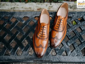 Giày da nam cao cấp màu bò Oxford O2272 001