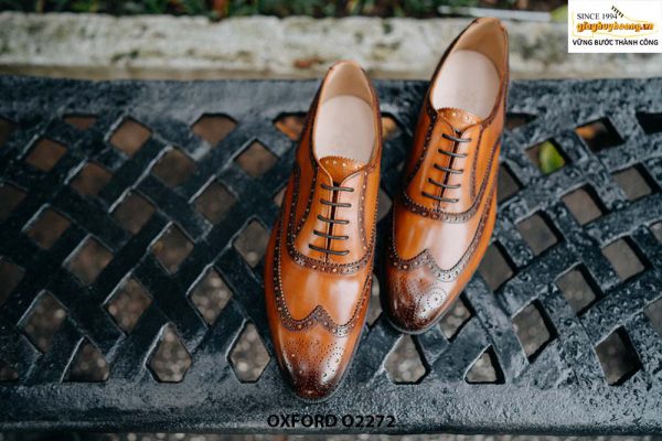 Giày da nam cao cấp màu bò Oxford O2272 001