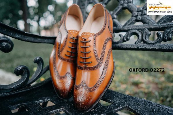 Giày da nam cao cấp màu bò Oxford O2272 004