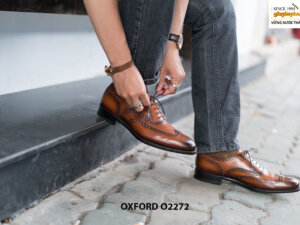 Giày da nam cao cấp màu bò Oxford O2272 003