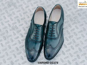 Giày da nam Wingtips xanh rêu Oxford O2273 001