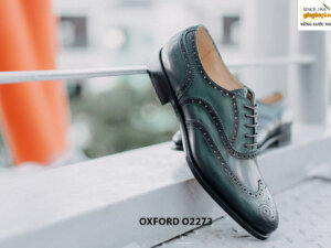Giày da nam Wingtips xanh rêu Oxford O2273 004